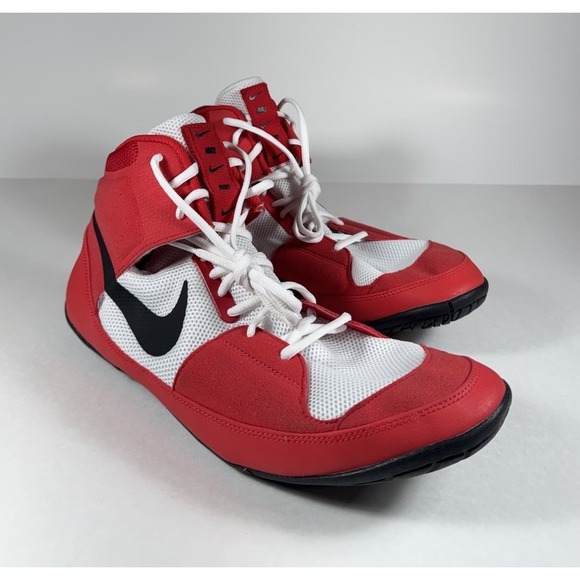NIKE Fury Wrestling Shoes Red White Men's Sz 15 *NEW* AO2416-601 $90